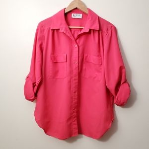 Button down pink top
